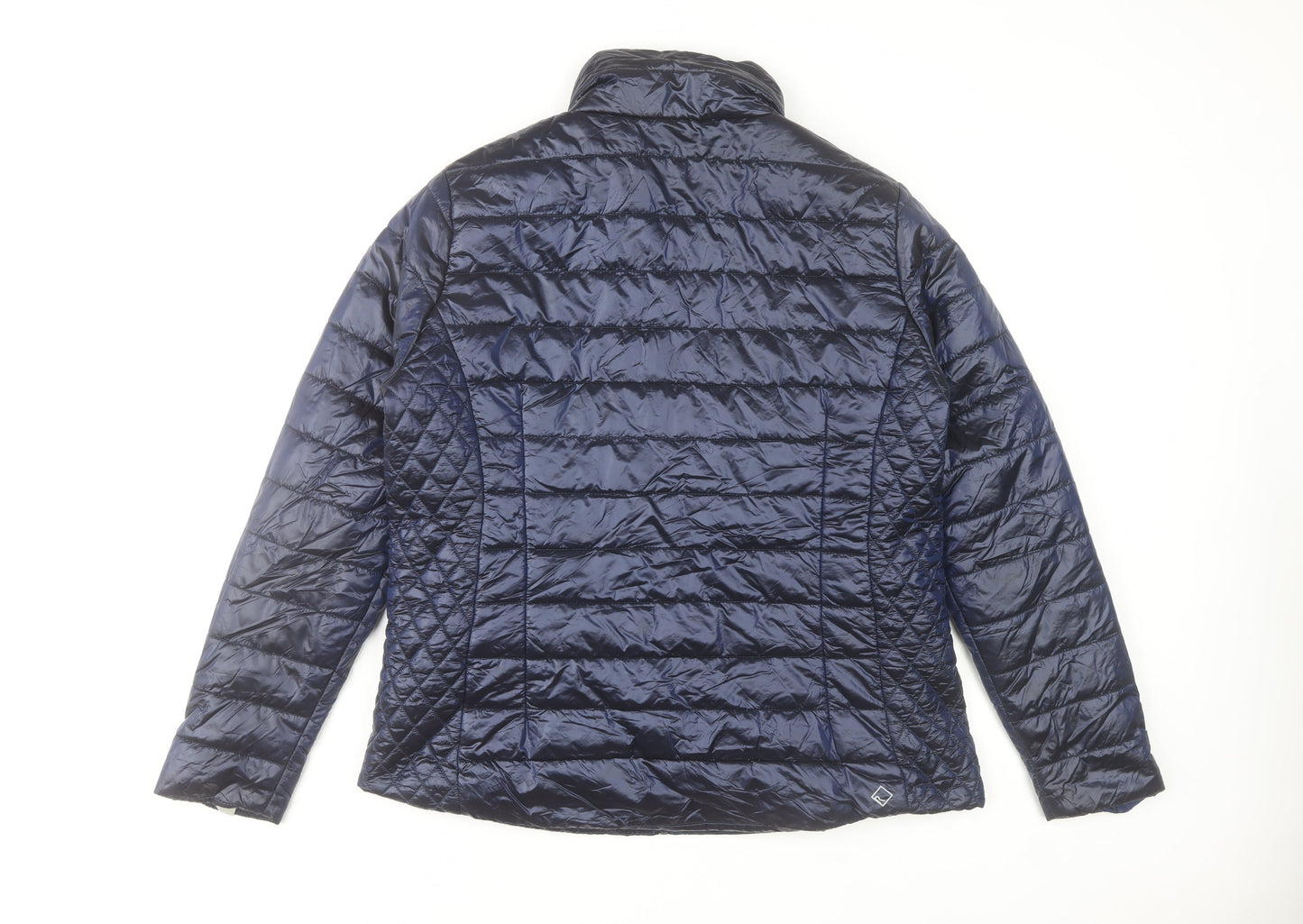 Regatta Womens Blue Quilted Puffer Jacket Size 18 Lightweight Zip Front