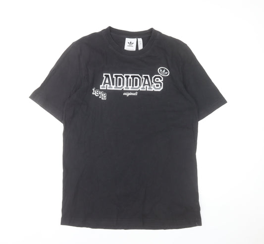 Adidas Originals Men's Black Cotton Graphic T-Shirt M