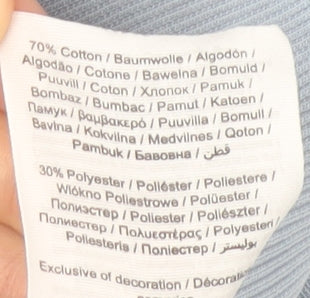 Jack & Jones Men's Blue Logo Pullover Hoodie Size L