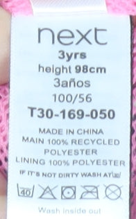 Brand and care label for Next girls’ multicoloured hooded windbreaker jacket 3 years
