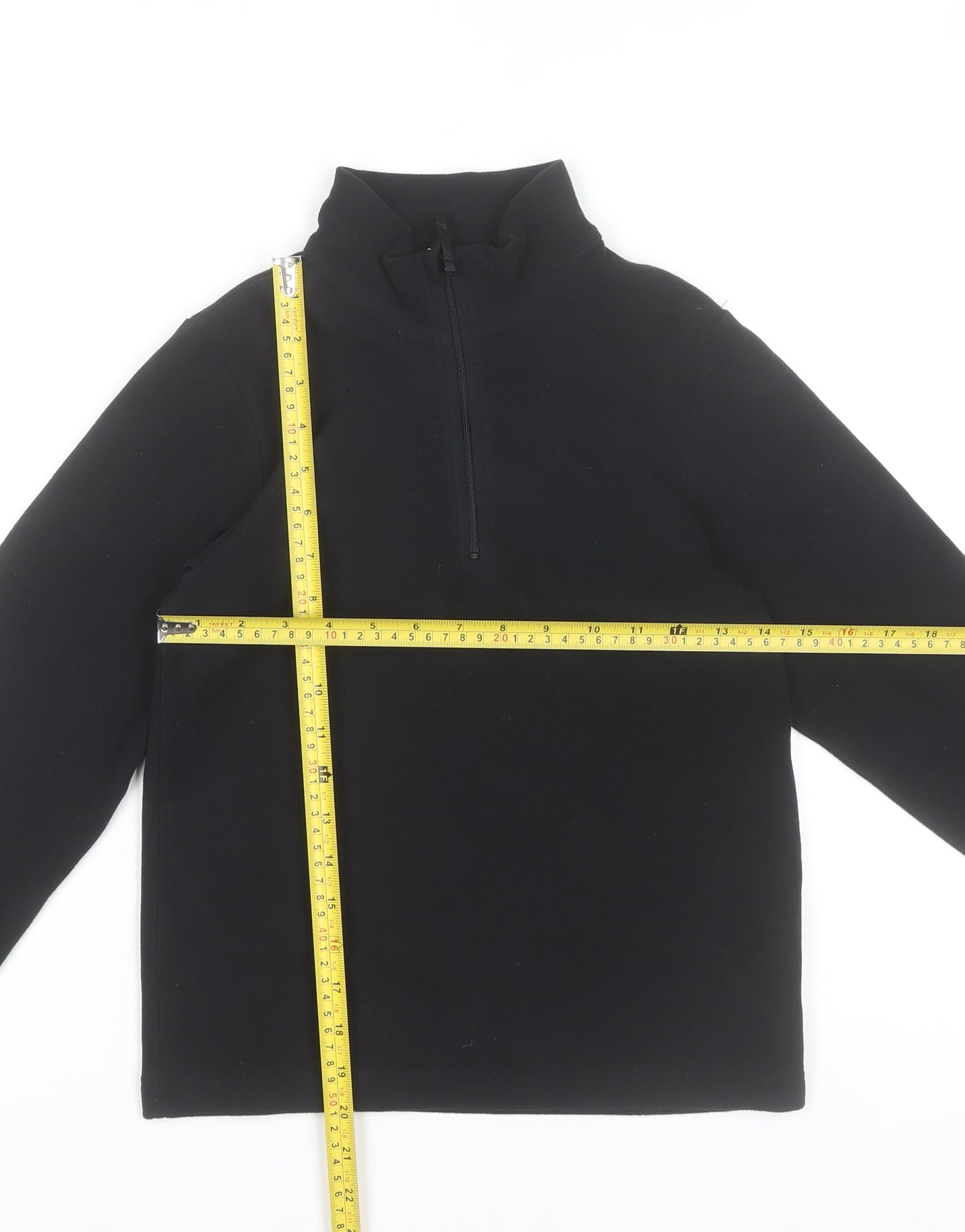 Mountain Warehouse Boys Black Fleece 1/4 Zip Pullover Sweatshirt 9-10 Years