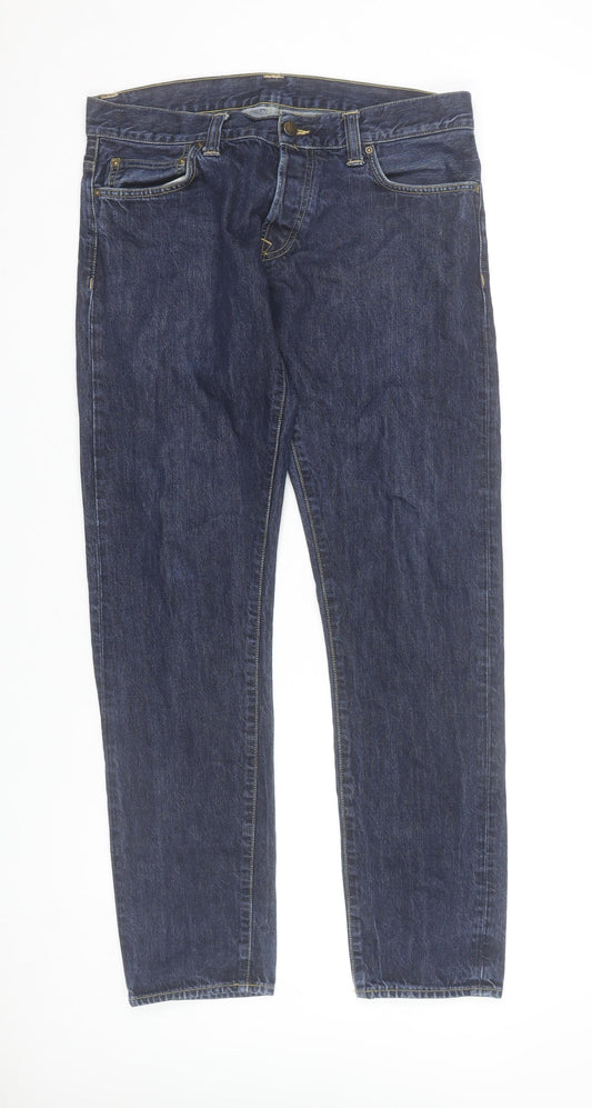 Carhartt Men's Blue Buccaneer Straight Leg Jeans 31x32 Regular Fit
