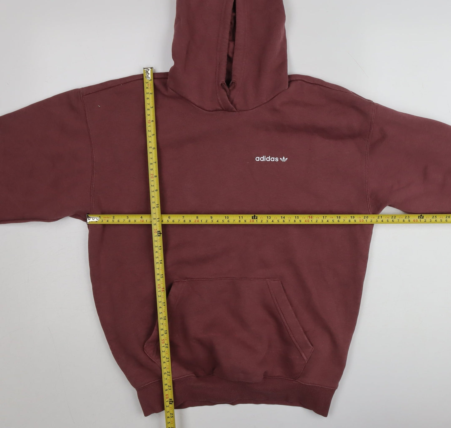 Adidas Womens Burgundy Hoodie XS Cotton Pullover Casual Sweatshirt