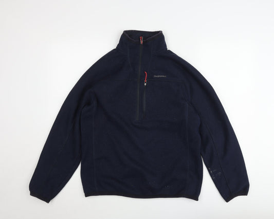 Craghoppers Men's Blue Fleece 1/4 Zip Pullover Sweatshirt Size L