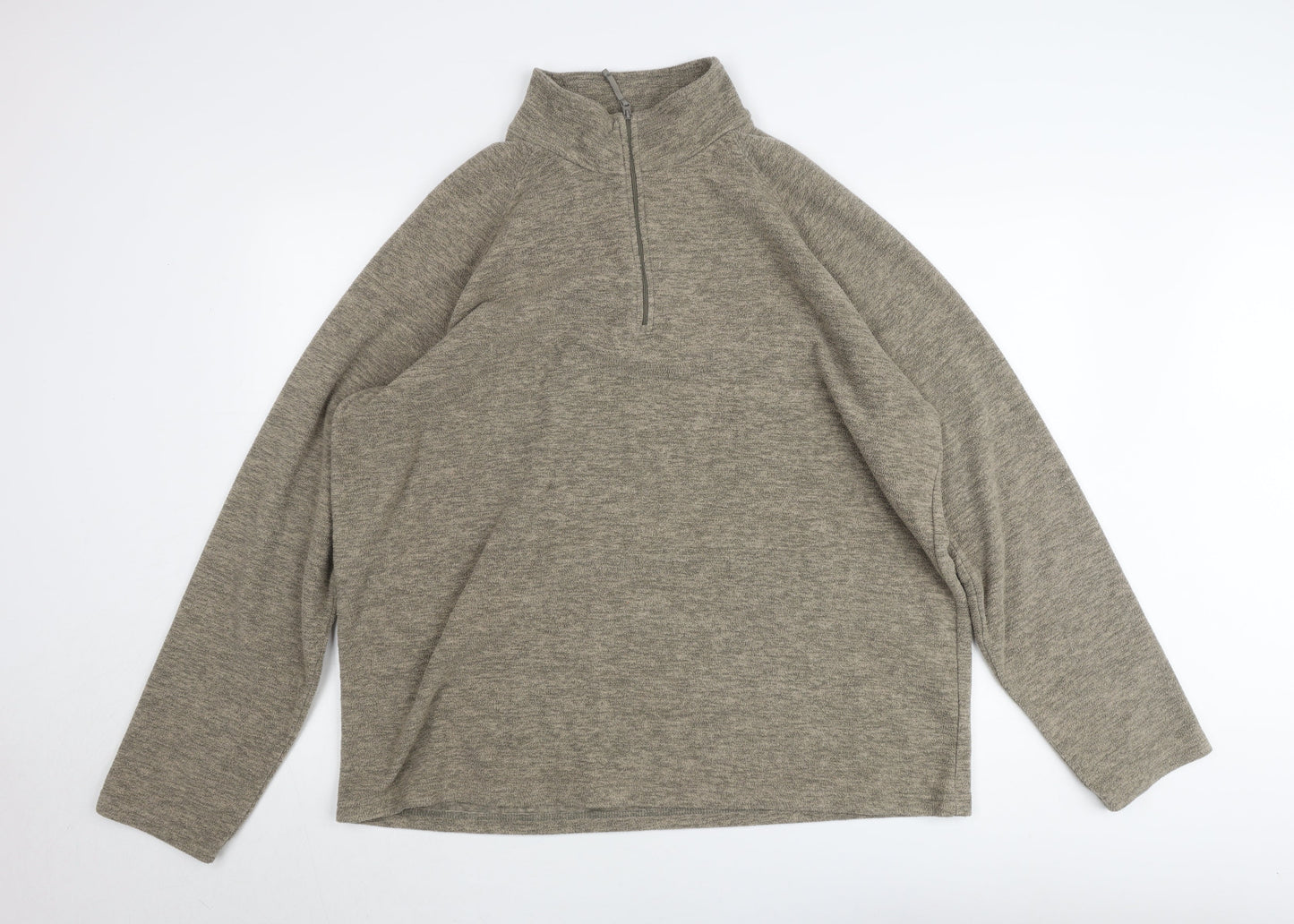 Mountain Warehouse Men's Beige 1/2 Zip Fleece Sweatshirt XXL