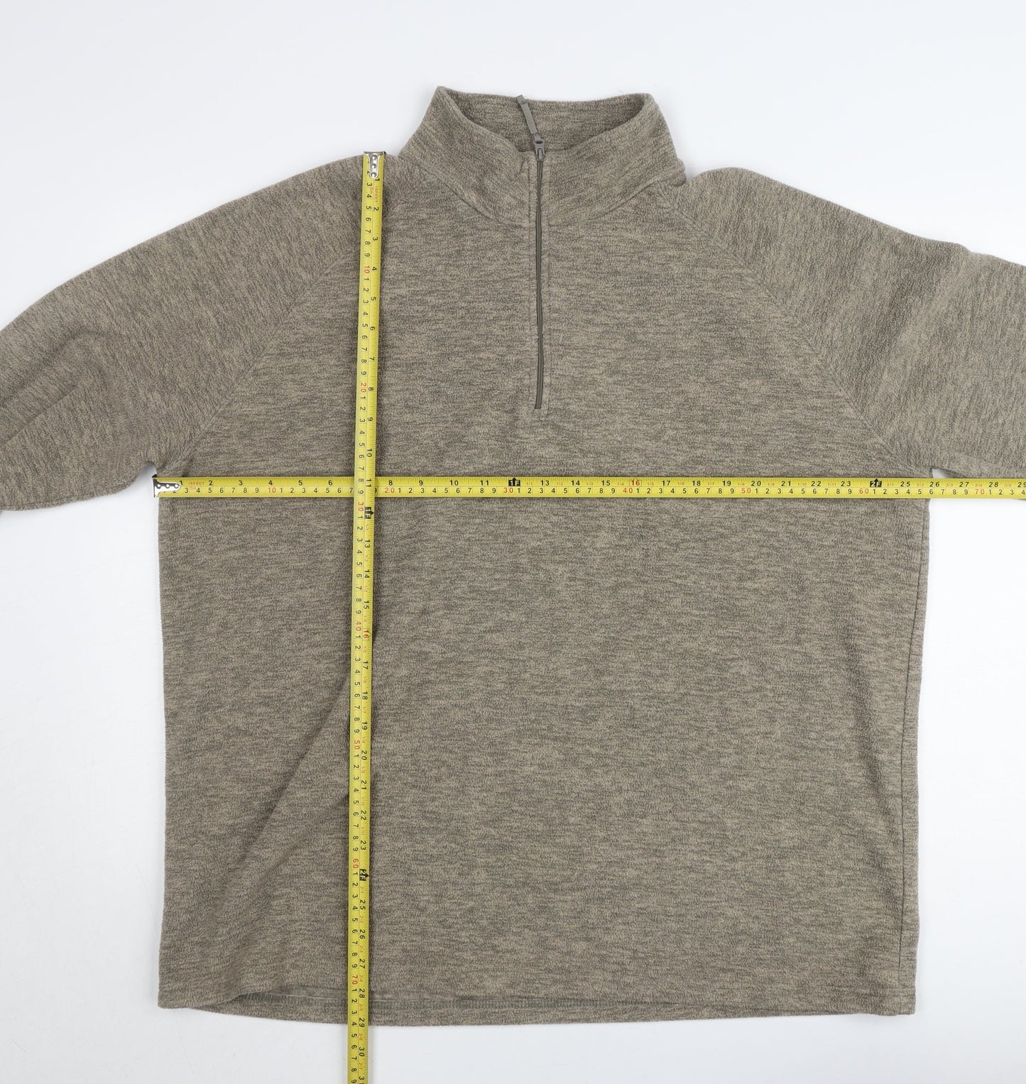 Mountain Warehouse Men's Beige 1/2 Zip Fleece Sweatshirt XXL