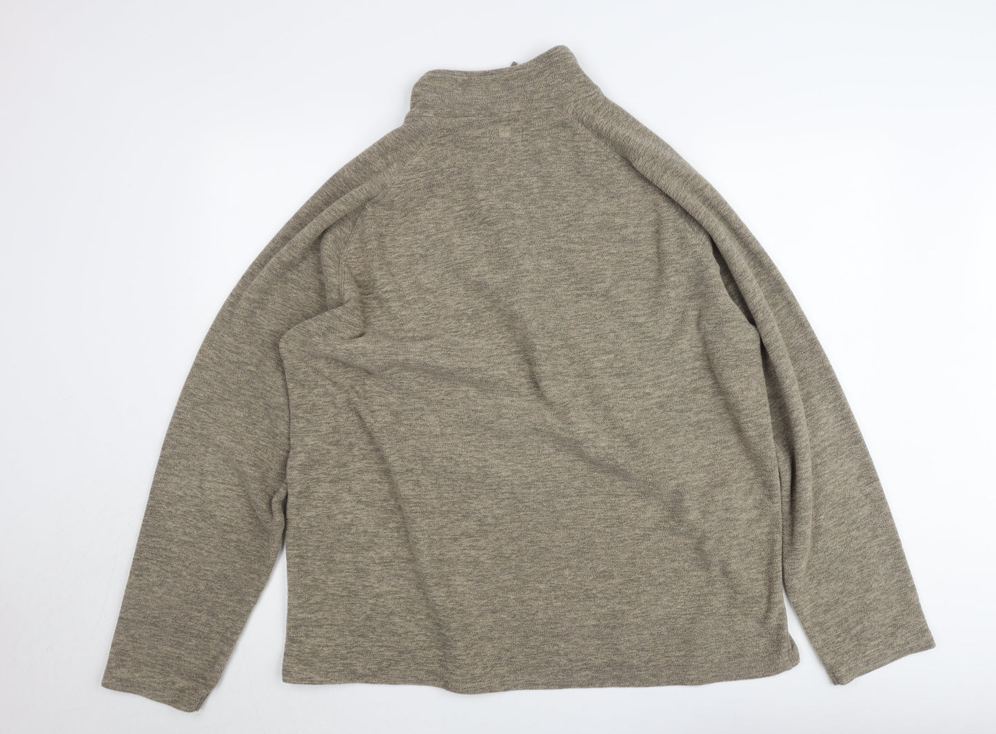 Mountain Warehouse Men's Beige 1/2 Zip Fleece Sweatshirt XXL