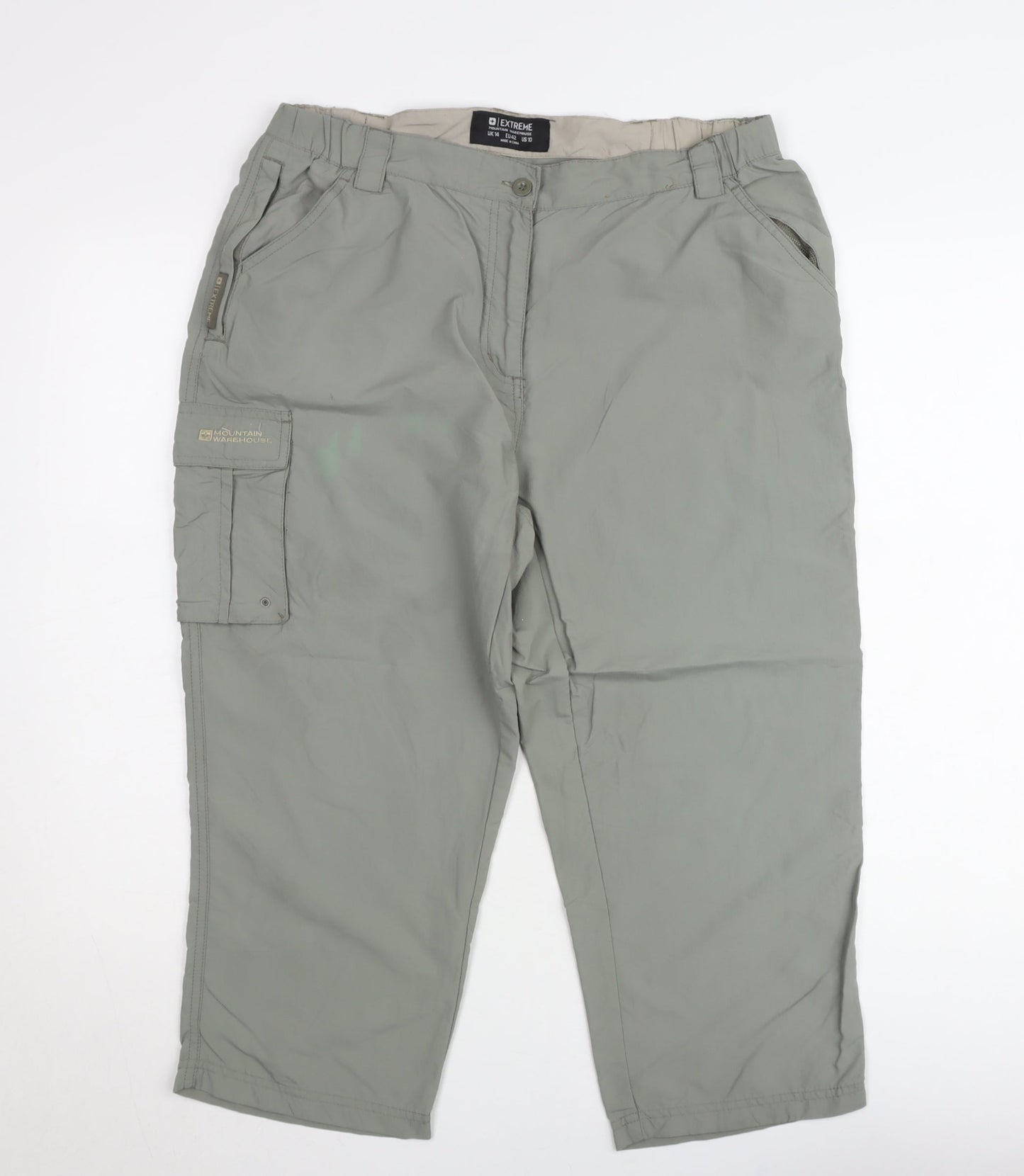 Mountain Warehouse Mens Grey Cargo Trousers L Lightweight Outdoor Pants