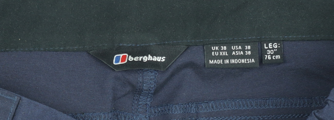 Berghaus Men Blue 2XL Cargo Trousers 38W 30L Quick Dry Outdoor Workwear