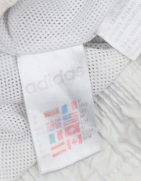 Adidas Men's Black & White Windbreaker Jacket Size M