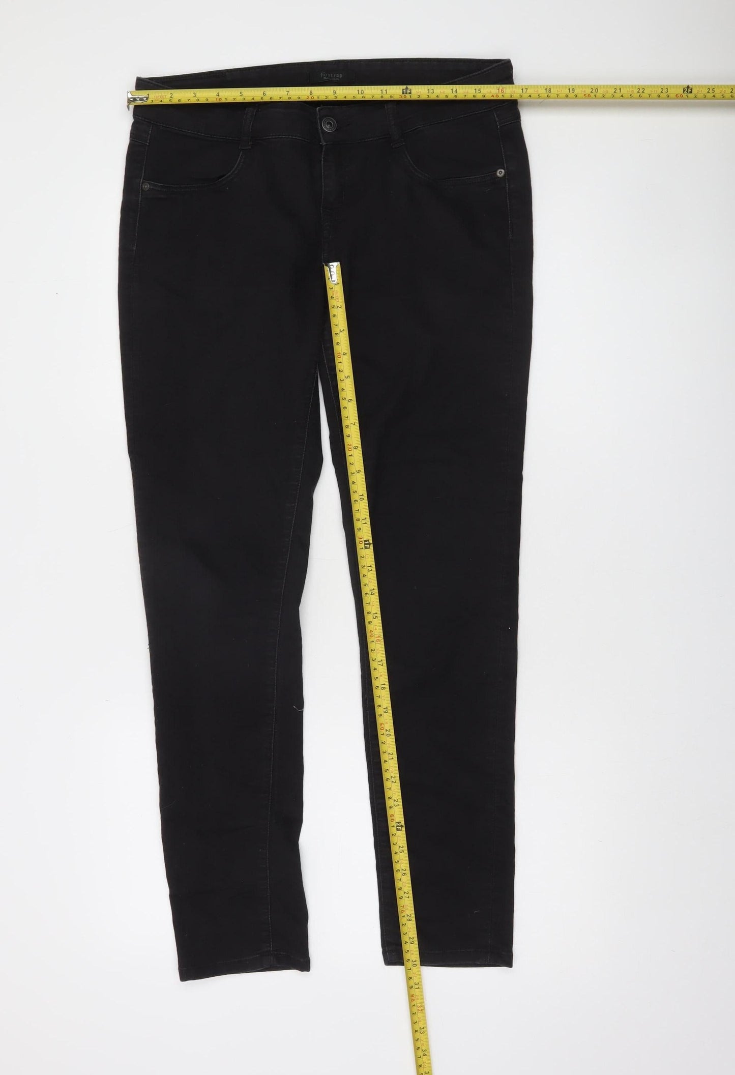 Firetrap Men's Black Slim Fit Stretch Denim Trousers W32