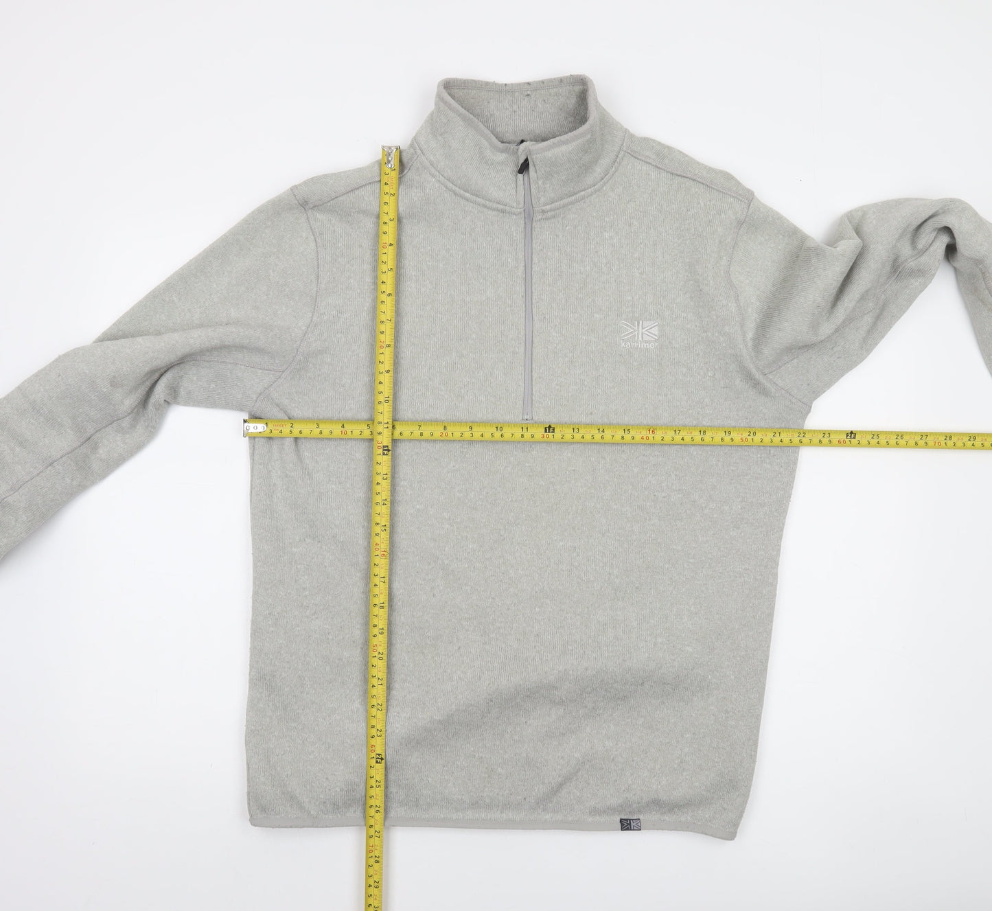 Karrimor Men’s Grey Fleece 1/4 Zip Pullover Sweatshirt Size L