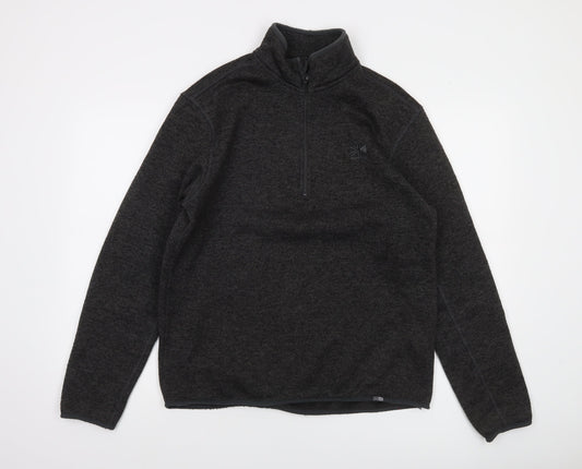 Karrimor Men's Black Fleece Half Zip Pullover Sweatshirt M Regular Fit