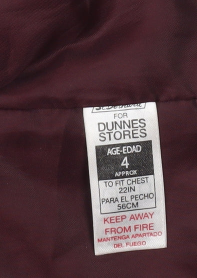 Additional view of Dunnes Stores girls’ brown faux fur cropped jacket age 4 years