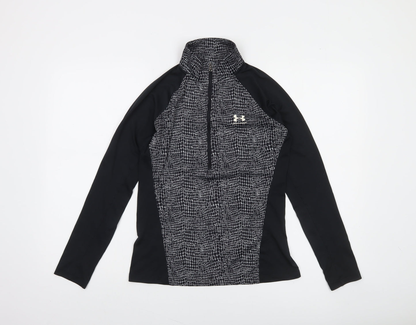 Under Armour Womens Black Long Sleeve 1/4 Zip Running Top Size S