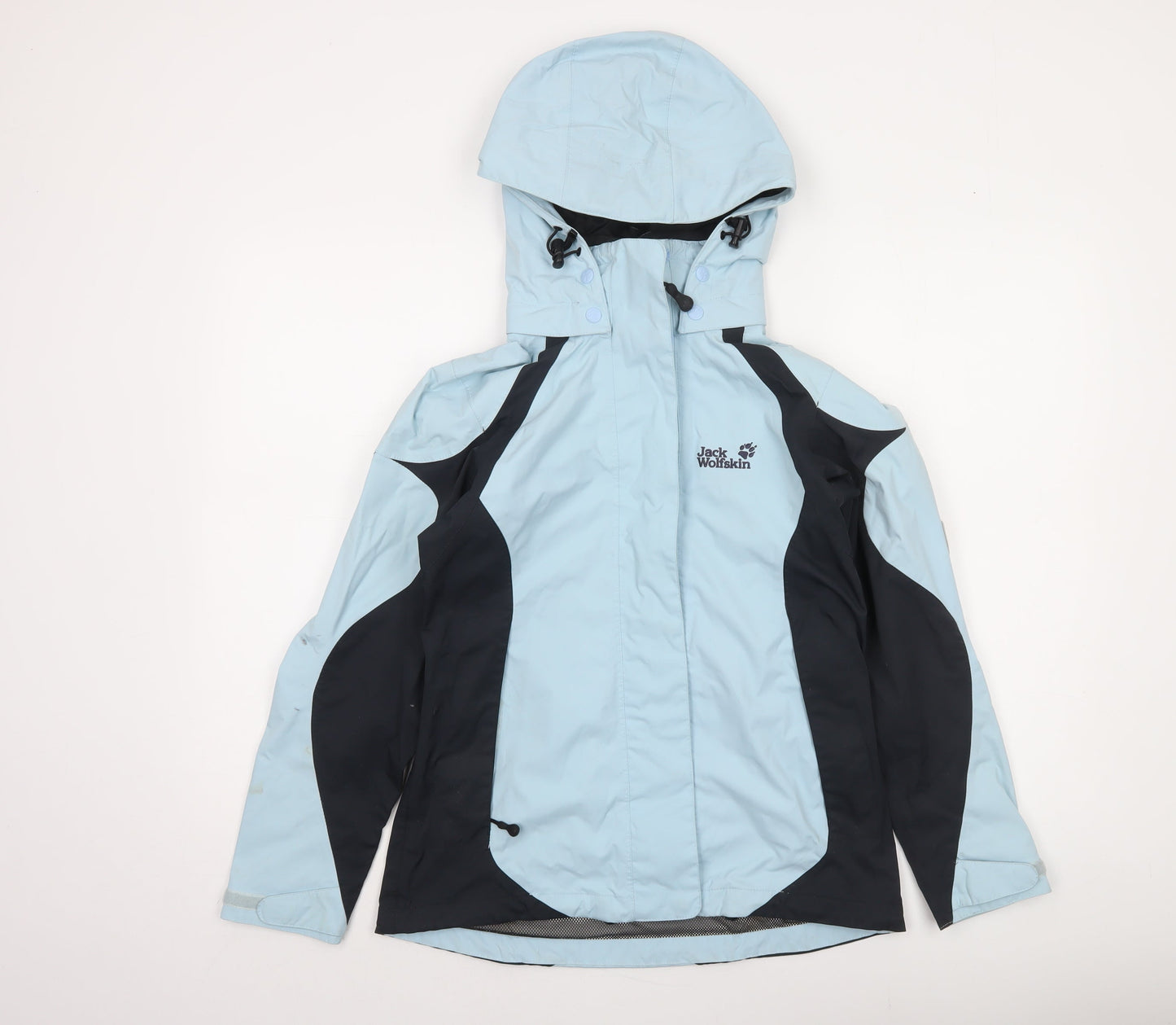 Jack Wolfskin Women's Blue Waterproof Rain Jacket Size 8