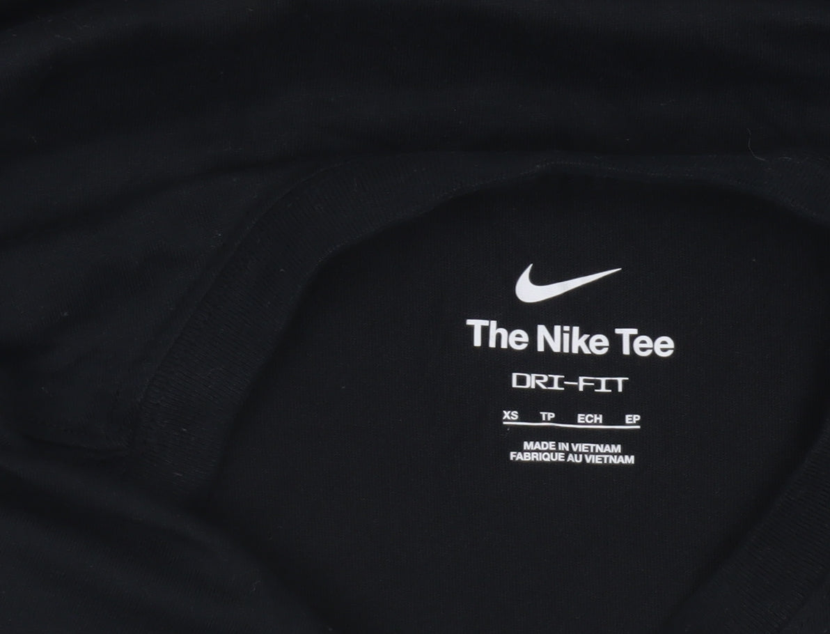 Nike Men's Black Dri-Fit Graphic T-Shirt XS Camouflage Print