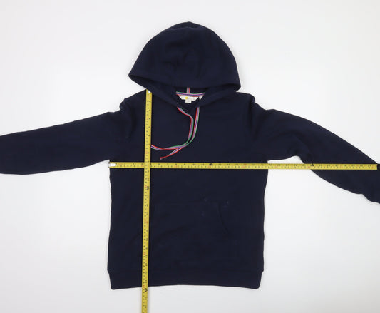 Boden Women's Navy Pullover Hoodie Size S Cotton Blend