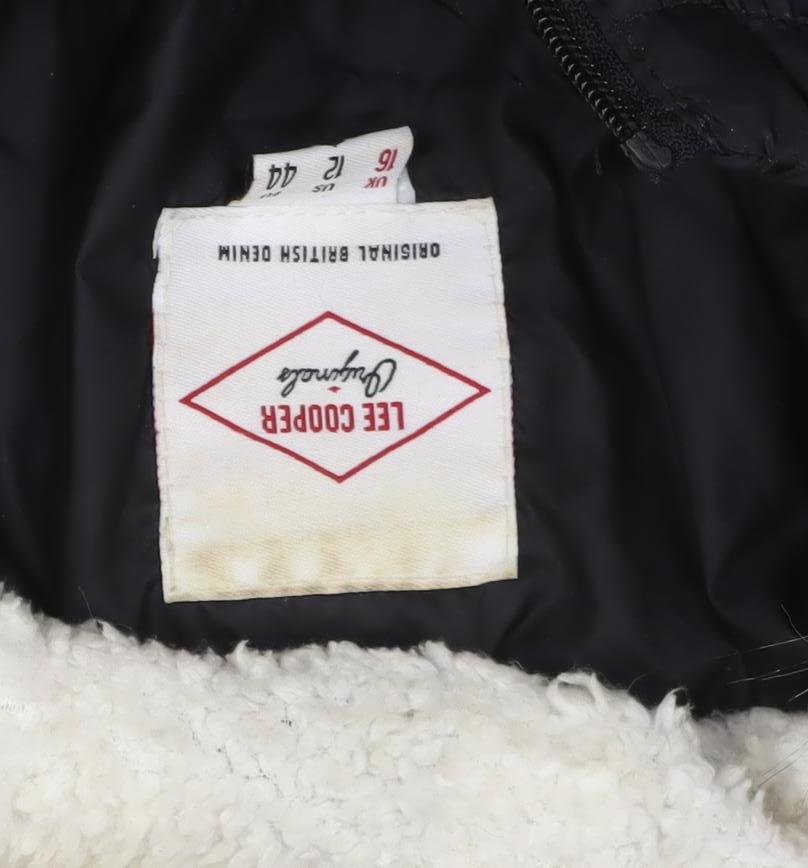Lee Cooper Women’s Black Hooded Puffer Jacket Size 16