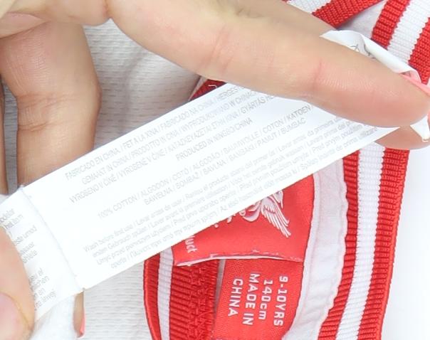 Additional view of Liverpool FC boys’ white red ynwa jersey t-shirt 9-10 years