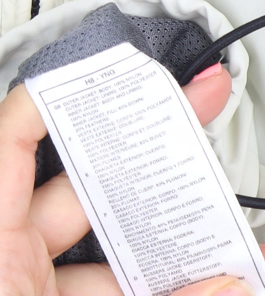 Nike Men's White Windbreaker Jacket L 41in Nylon Full Zip Sportswear