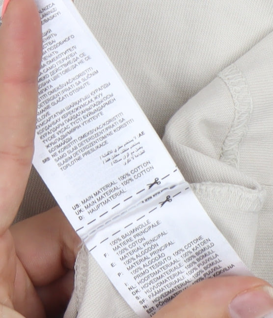 adidas Men's Beige Adventure Graphic Cotton T-Shirt XL