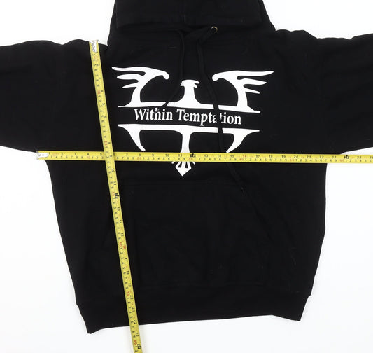 d&hhoodiesuk Women's Black L Pullover Hoodie Within Temptation Tour Graphic