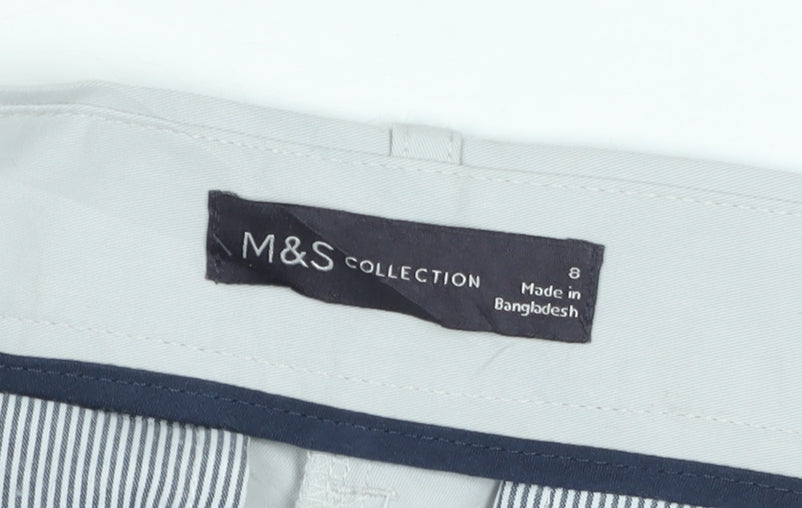 Additional view of Marks & Spencer Men's Grey Regular Fit Chino Trousers, size 8