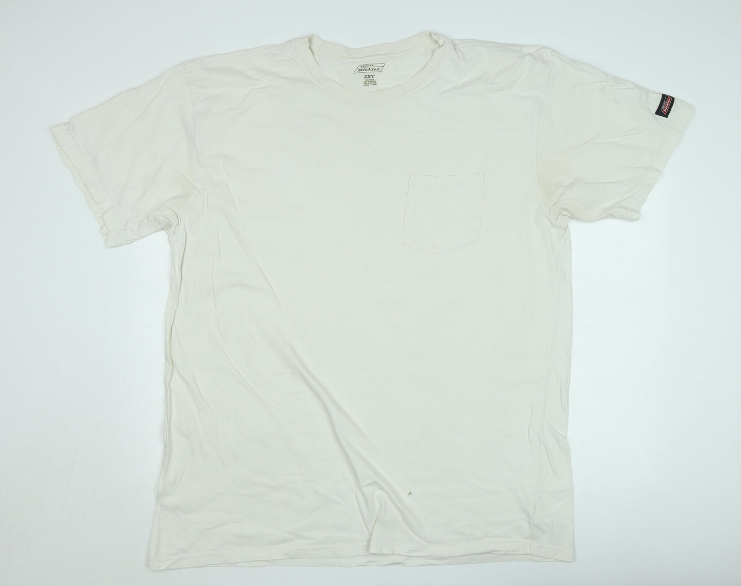 Dickies Men's White 2XLT Workwear Cotton Crew Neck T-Shirt
