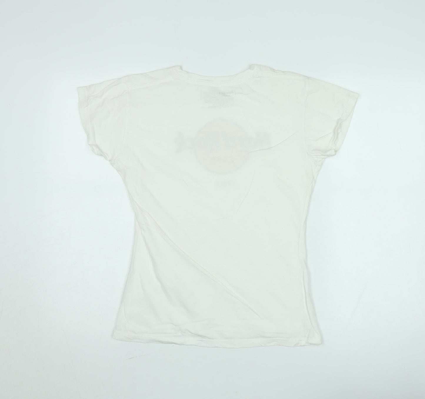 Hard Rock Cafe Ibiza Womens White Cotton T-Shirt Medium