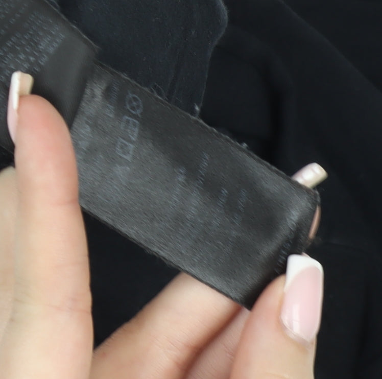 AllSaints Men Black Cotton Crew Neck Short Sleeve T-Shirt Medium