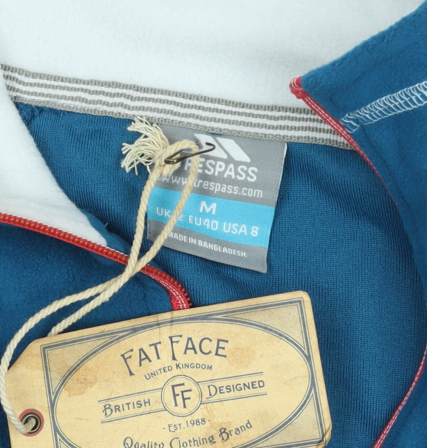 Trespass Mens Blue Fleece 1/4 Zip Pullover Sweatshirt M