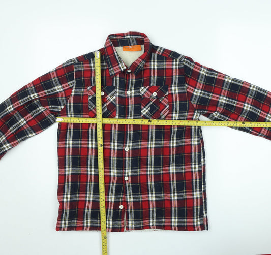 Mountain Warehouse Teens Red Check Flannel Shirt Jacket 164cm