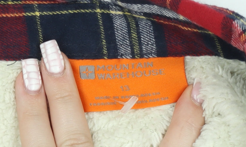 Mountain Warehouse Teens Red Check Flannel Shirt Jacket 164cm