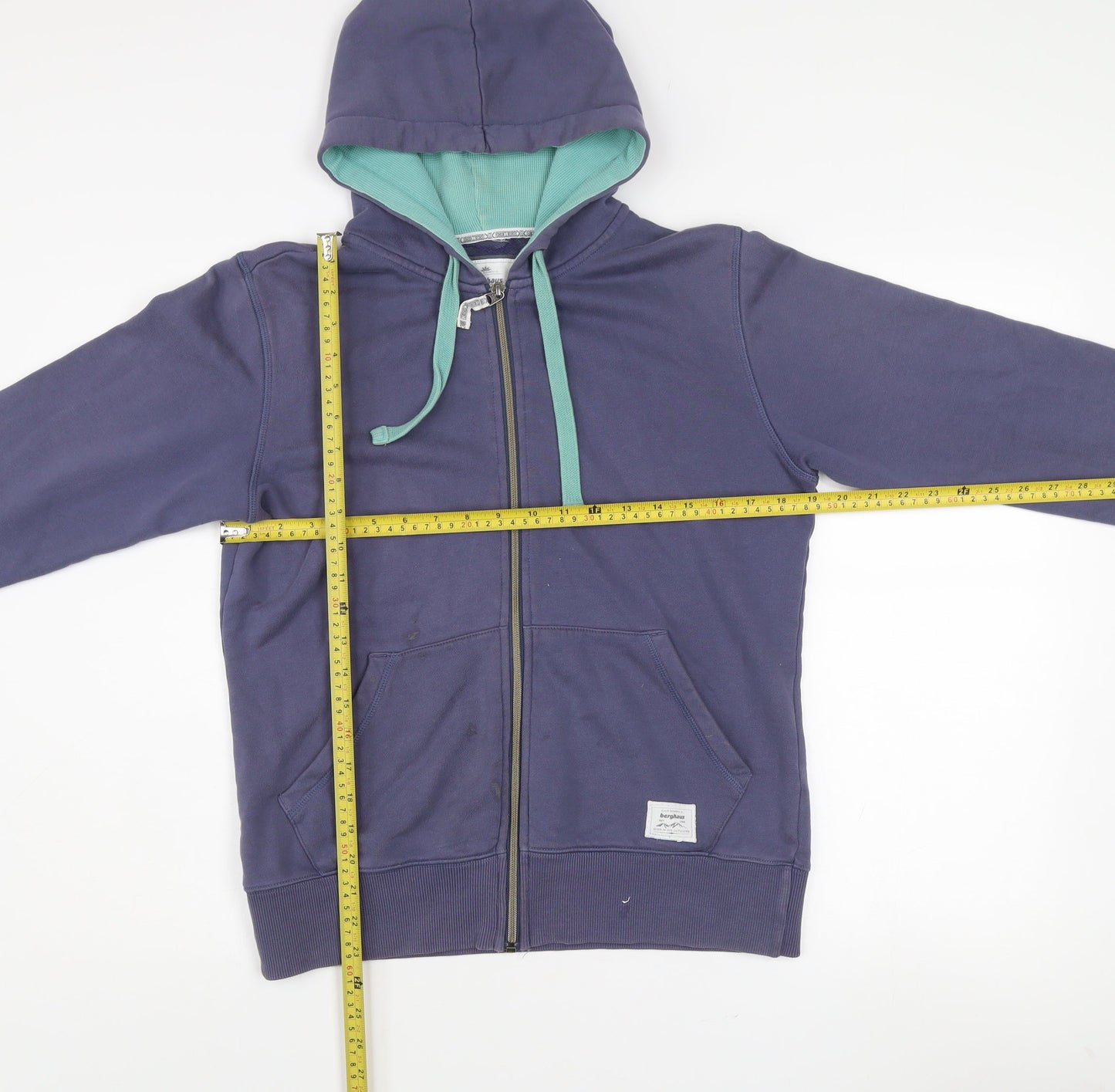 Berghaus Women's Blue Full Zip Hooded Cotton Jacket Size 12