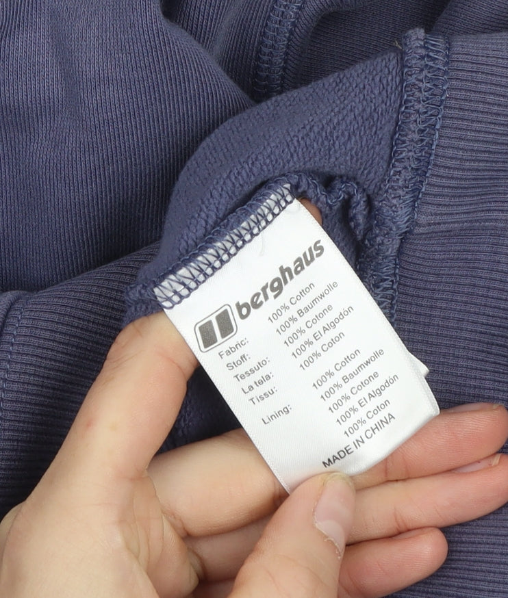 Berghaus Women's Blue Full Zip Hooded Cotton Jacket Size 12