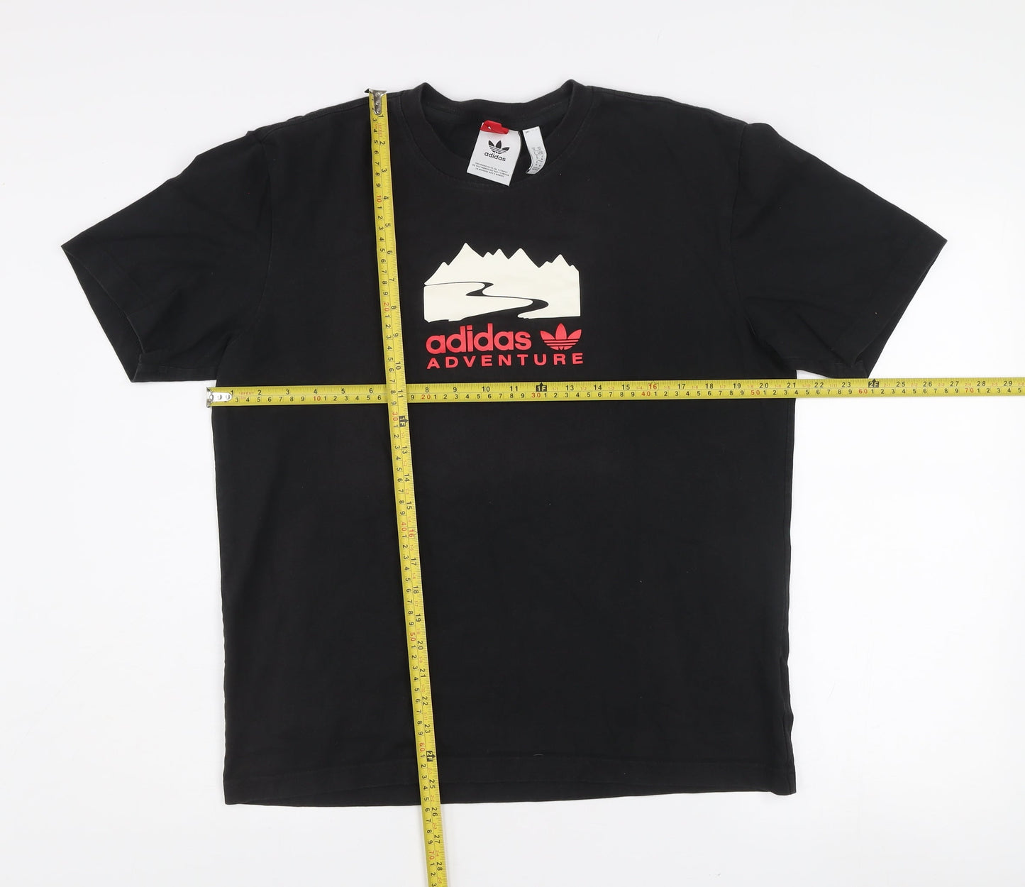 Adidas Men's Black Adventure Graphic Short Sleeve T-Shirt Size M