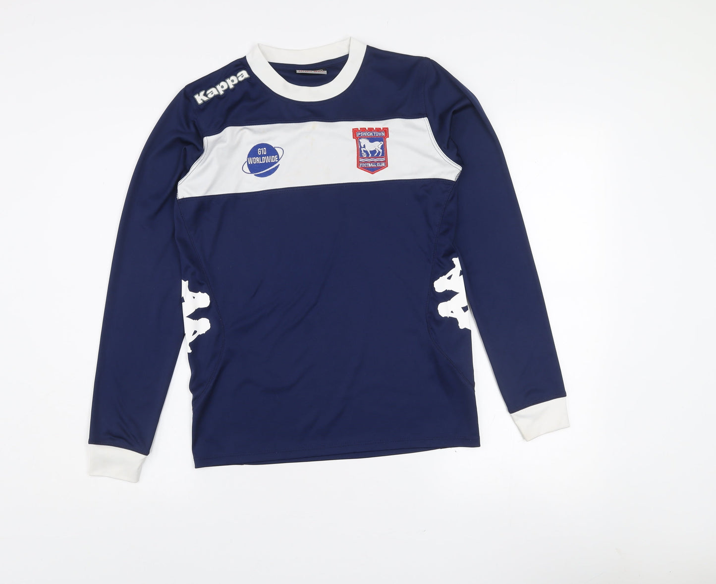 Kappa Boys Blue Ipswich Town Long Sleeve Football Jersey 14 Years