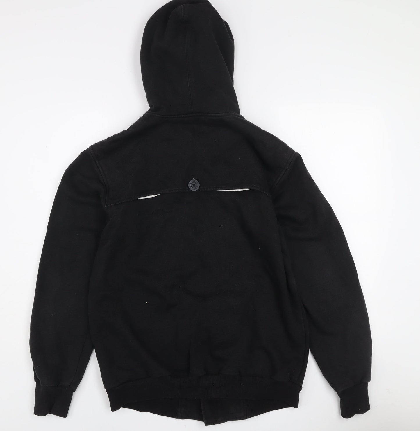 Adidas Men's Black Cotton Hooded Bomber Jacket Size M