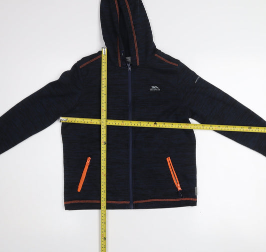 Trespass Boys Blue Full Zip Hooded Fleece Jacket 9-10 Years
