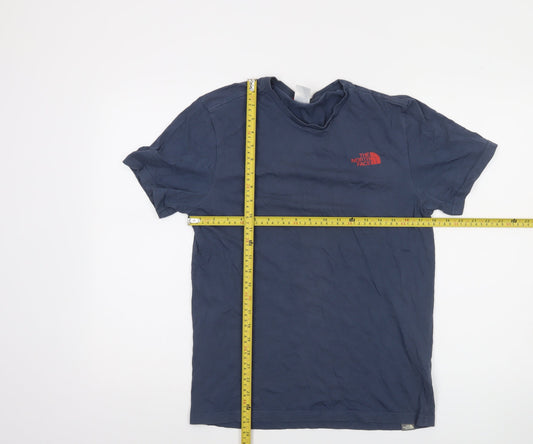 The North Face Men's Blue Small Cotton Outdoor Graphic T-Shirt
