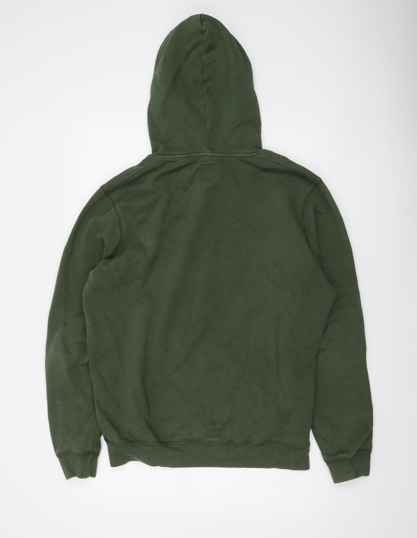 Jack Wills Men's Green Pullover Hoodie M Logo Fleece Sweatshirt