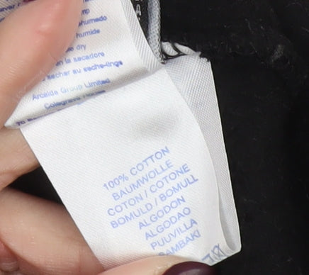 Tommy Hilfiger Men’s Black Full Zip Hoodie L Cotton Classic Style