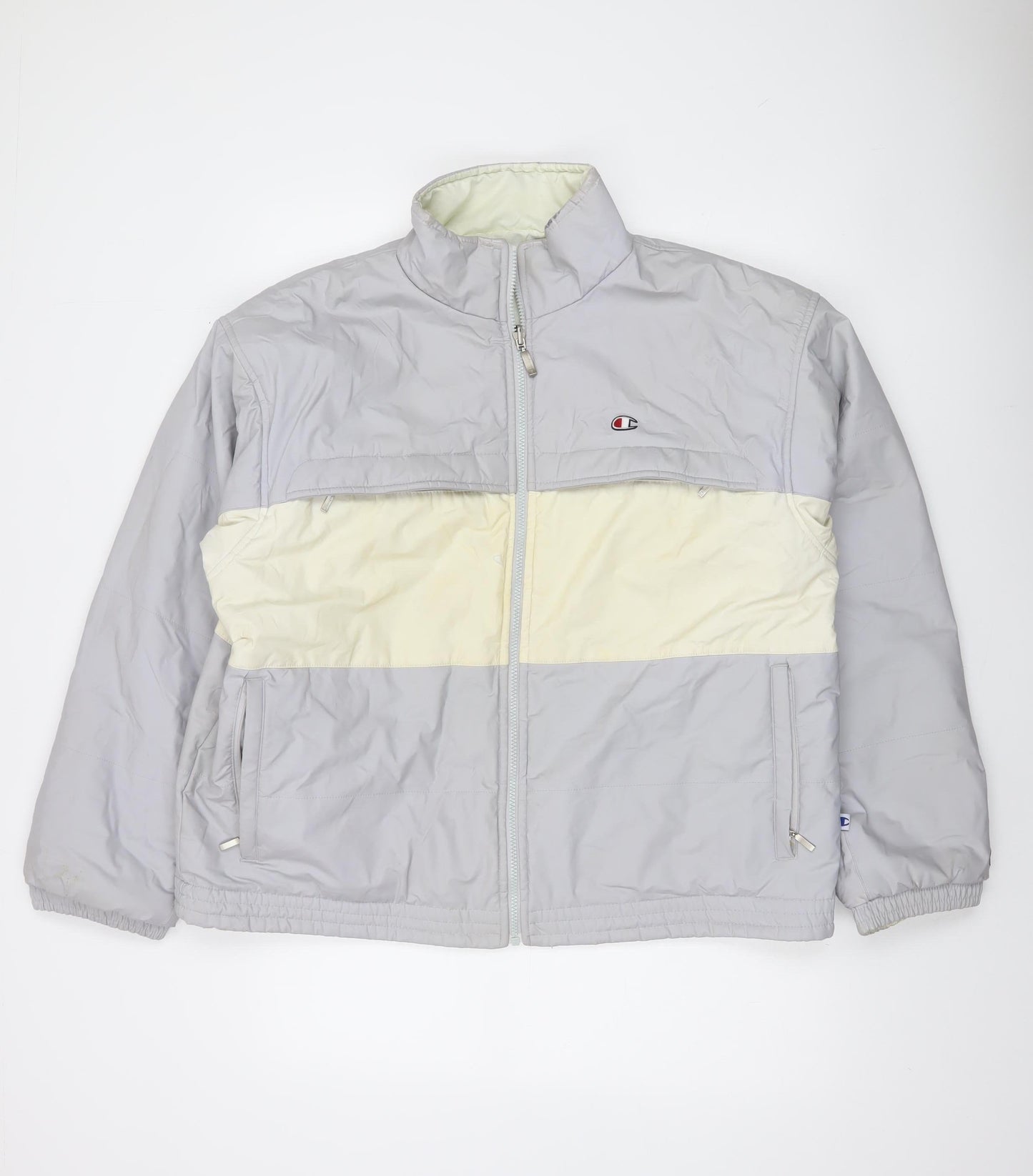 Champion Mens Grey Full Zip Mid-Length Sports Jacket Size M