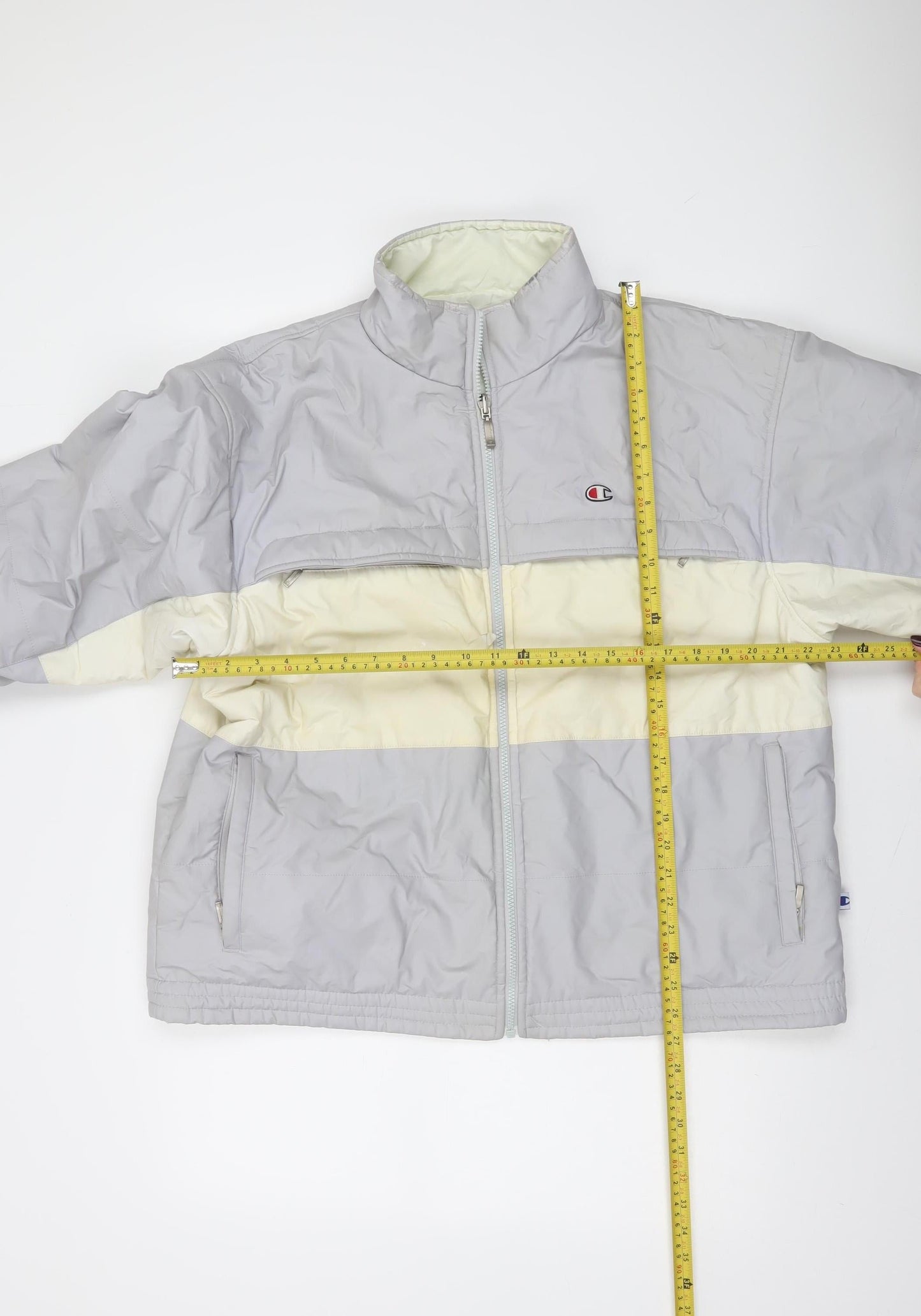 Champion Mens Grey Full Zip Mid-Length Sports Jacket Size M