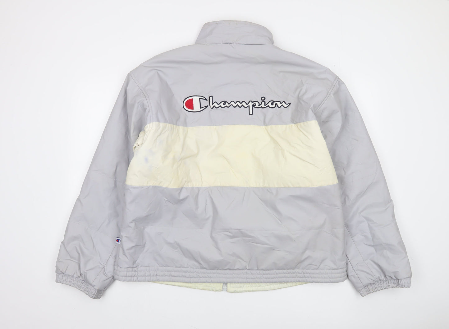 Champion Mens Grey Full Zip Mid-Length Sports Jacket Size M