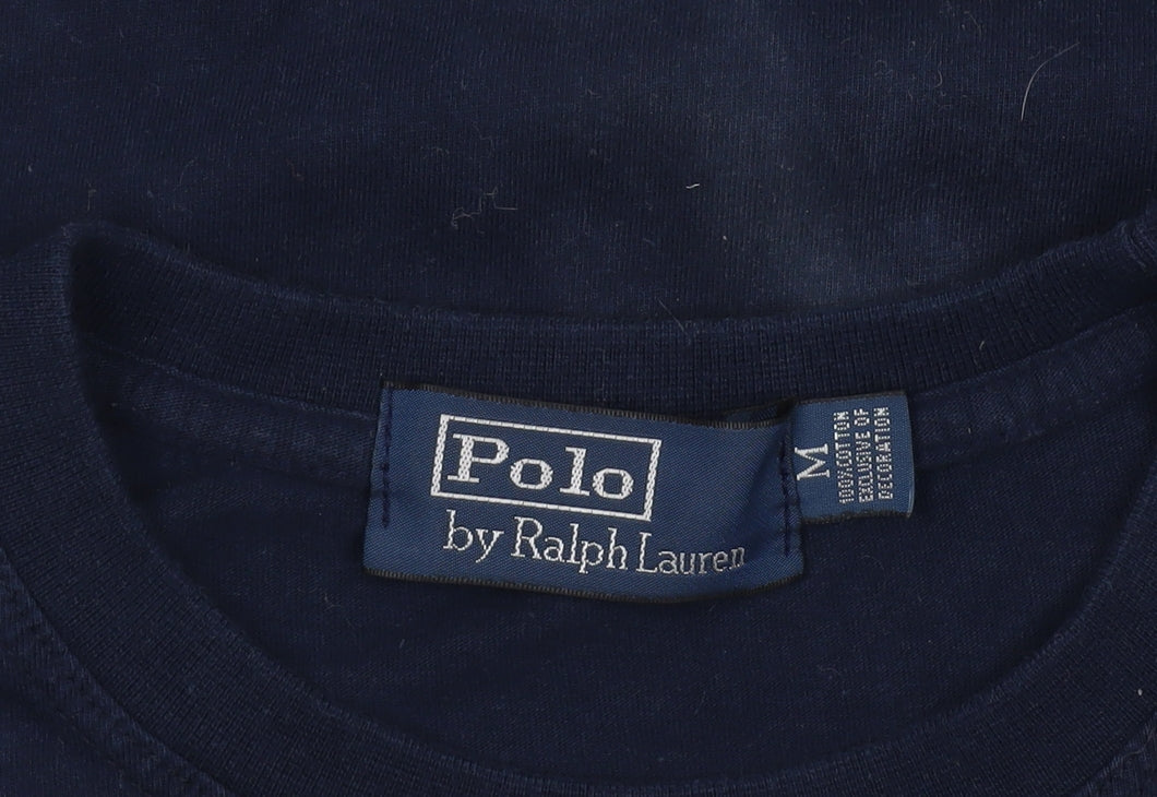 Ralph Lauren Men's Navy Blue Cotton Crew Neck Short Sleeve T-Shirt Size M