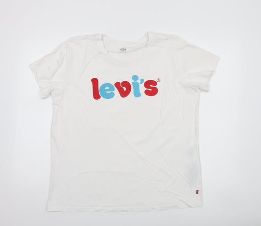 Levi's Women's White 18 Plus Basic Cotton T-Shirt