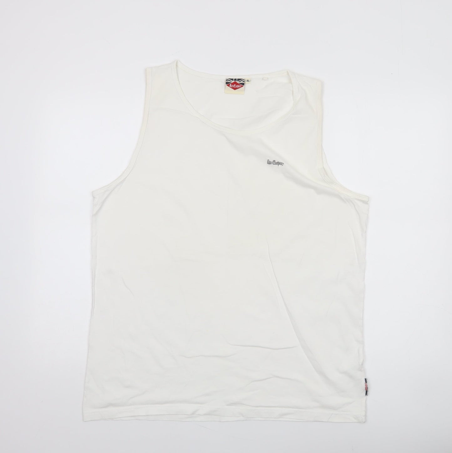 Lee Cooper Men's White Cotton Sleeveless Tank Top XL Casual