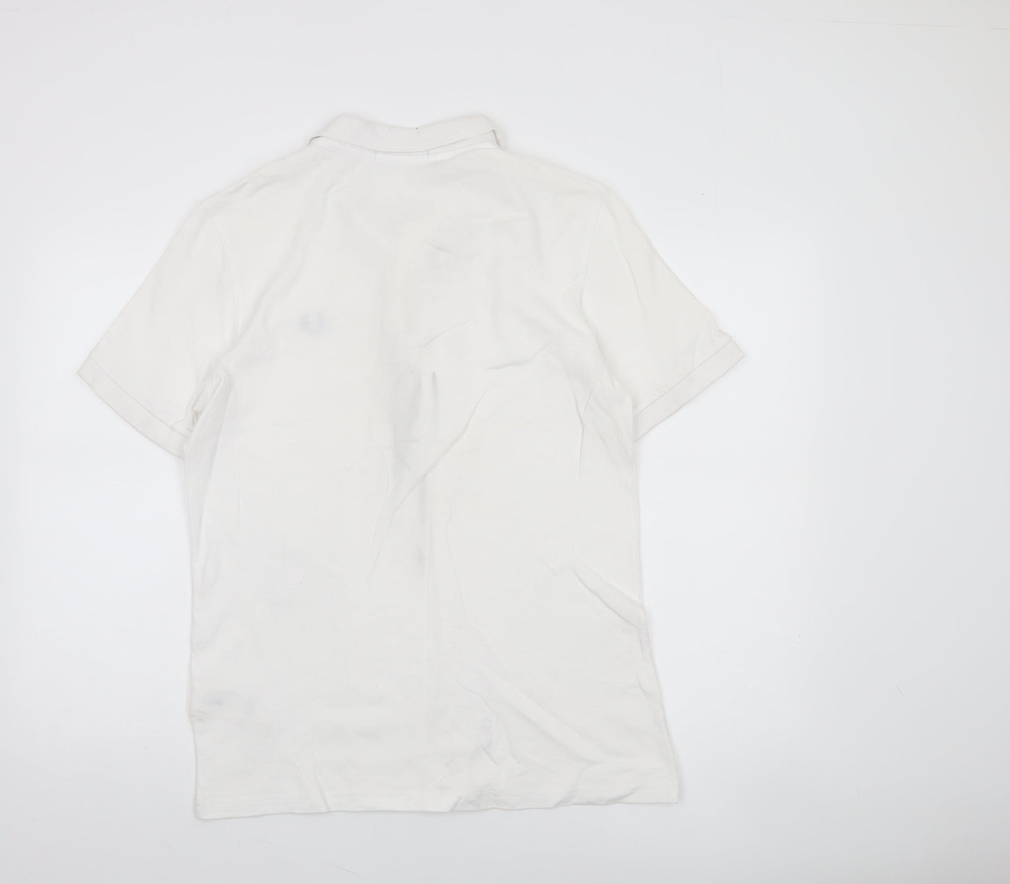 Fred Perry Men's White Cotton Polo Shirt M Classic Style